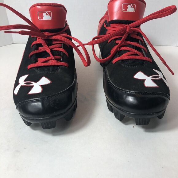 Under Armour UA Baseball Cleats Mens Size 11.5 Leadoff 1250077 - 061 Red Black C - Picture 6 of 11
